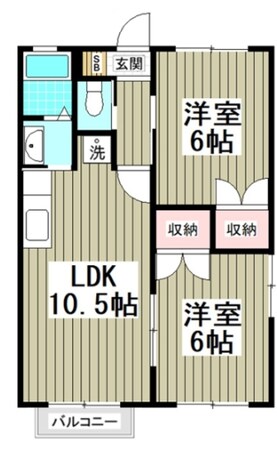 シーサイドハイムカトウⅡの物件間取画像